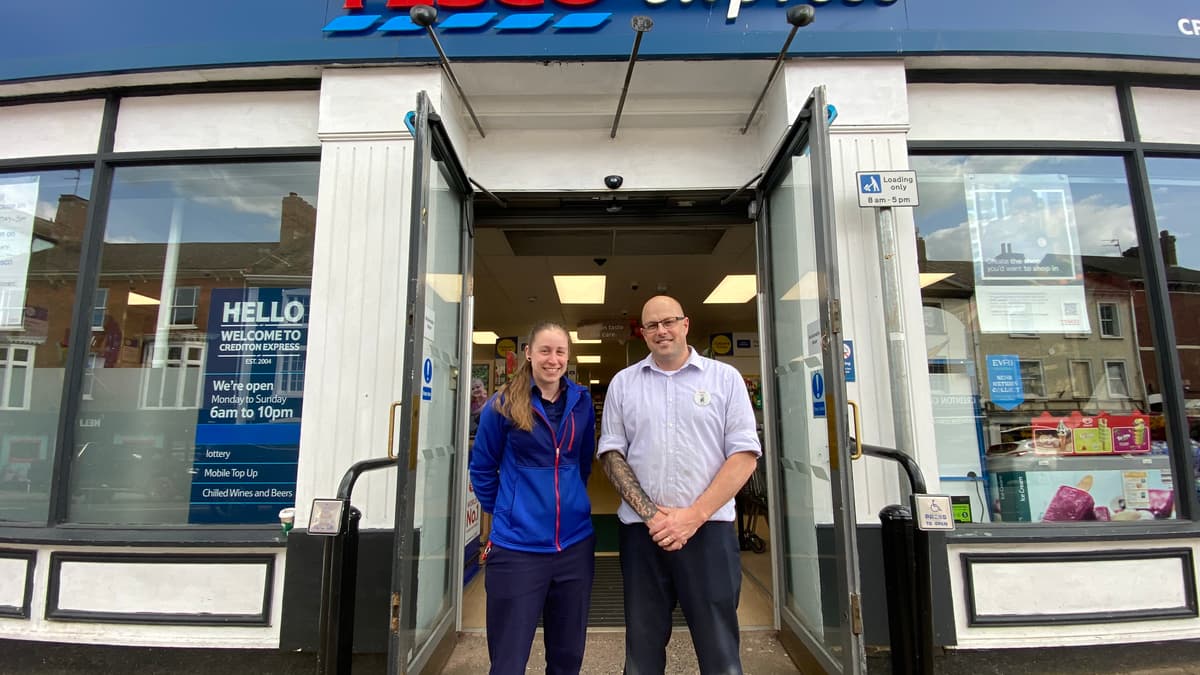 Delay to opening of popup shop at Crediton Tesco Express